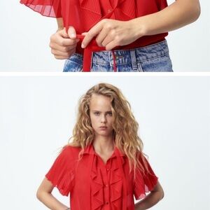 Red Zara Blouse
